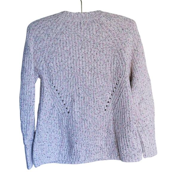 Gap Ivory White Speckled Confetti Chunky Knit Sweater XS Cozy Hygge Grandma - Picture 6 of 7